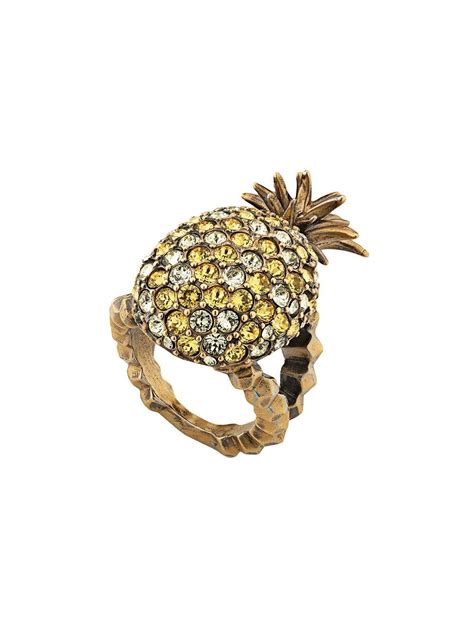 gucci crystal studded ring for women